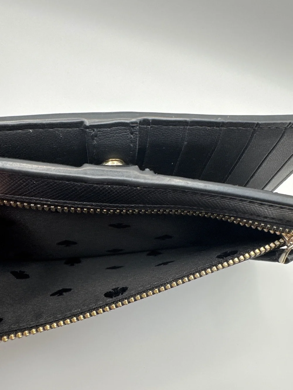 Kate Spade New York Black Leather Zip Around Wallet
